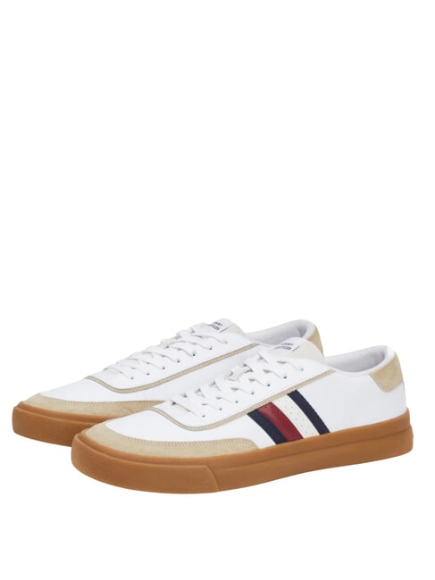 TOMMY HILFIGER TH  Niedrige Ledersneaker Weiß - Herrenschuhe