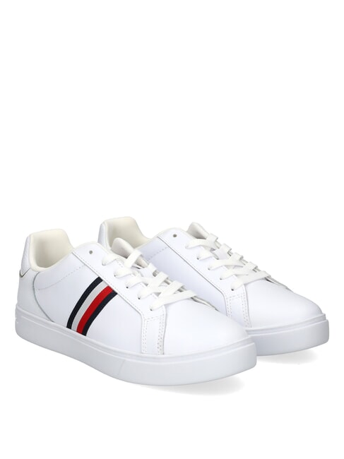TOMMY HILFIGER TH  Leder-Sneakers Weiß - Damenschuhe