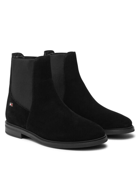 TOMMY HILFIGER TH  Niedrige Stiefeletten aus Leder Schwarz - Damenschuhe