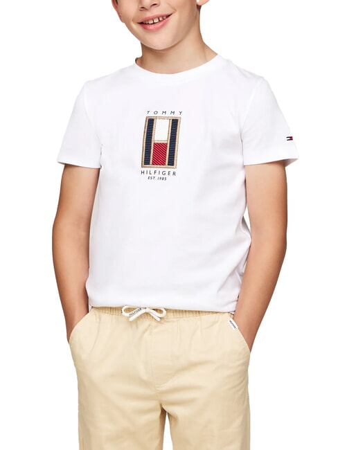 TOMMY HILFIGER TH KIDS Kinder-Baumwoll-T-Shirt Weiß - Kinder-T-Shirt