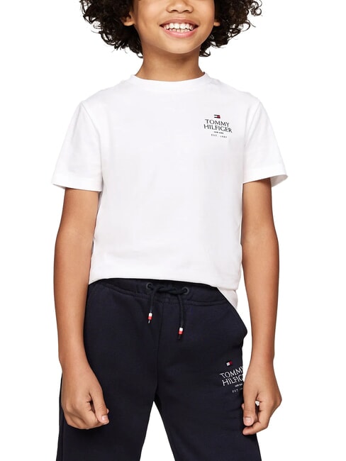 TOMMY HILFIGER TH KIDS Kurzärmeliges Baumwoll-T-Shirt Weiß - Kinder-T-Shirt