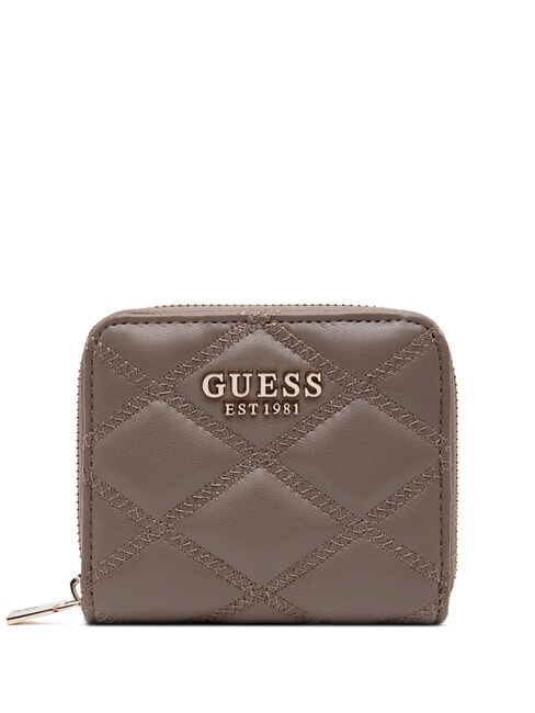 GUESS TAMSIN Kleine Geldbörse mit Rundum-Reißverschluss dunkles Taupe - Brieftaschen Damen