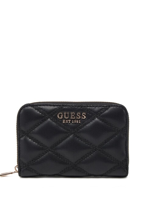 GUESS TASMIN Mittelgroße Geldbörse mit Rundum-Reißverschluss SCHWARZ - Brieftaschen Damen