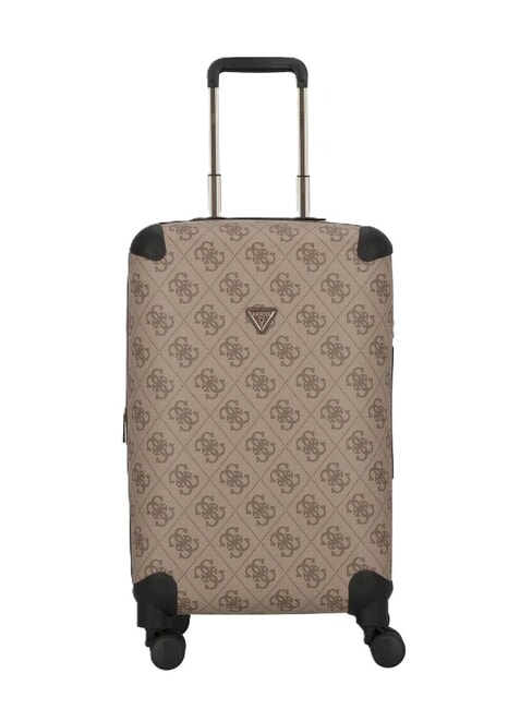 GUESS BERTA 22 Erweiterbarer Handgepäck-Trolley Latte-Logo / braun - Handgepäck