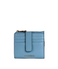 COCCINELLE METALLIC SOFT Mini-Geldb&ouml;rse aus Leder arktisches Blau - Brieftaschen Damen - 1