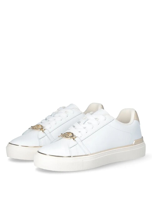 LIUJO KIKI 01 Leder-Sneakers weiß / hellgold - Damenschuhe
