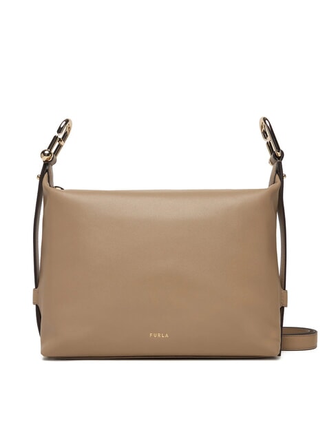 FURLA TONIE Umhängetasche, Leder grau - Damentaschen