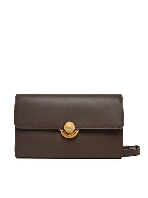 FURLA SFERA Mini-Umhängetasche aus Leder Schokolade - Damentaschen