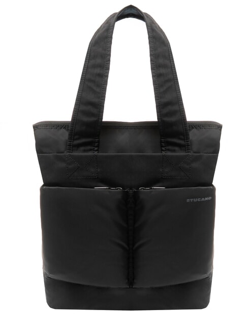 TUCANO PIU Rucksack / Einkaufstasche Schwarz - Rucksäcke für Schule &amp; Freizeit