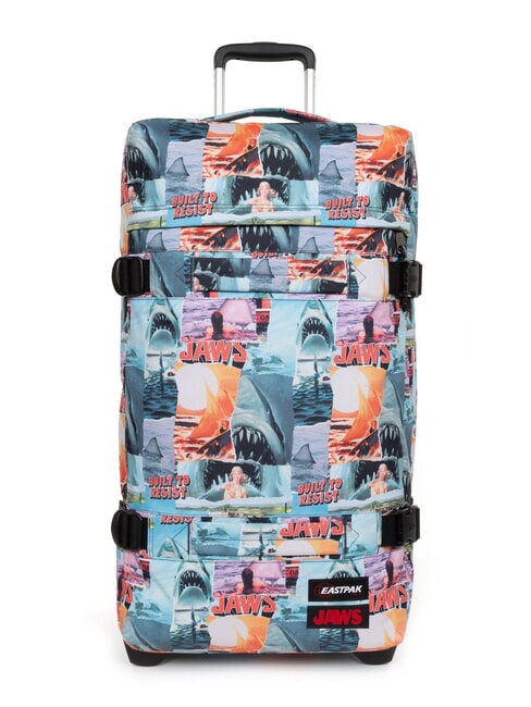 EASTPAK TRANSIT'R M x JAWS Mittelgroßer Trolley Kiefer drucken - Halbharte Trolleys