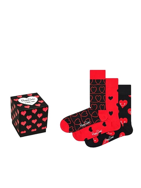 HAPPY SOCKS I LOVE YOU Geschenkset mit 3 Paar Socken 4300 - Damenstrümpfe