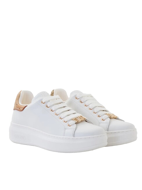 ALVIERO MARTINI PRIMA CLASSE GEO Plateau-Sneaker aus Glattleder Weiß - Damenschuhe