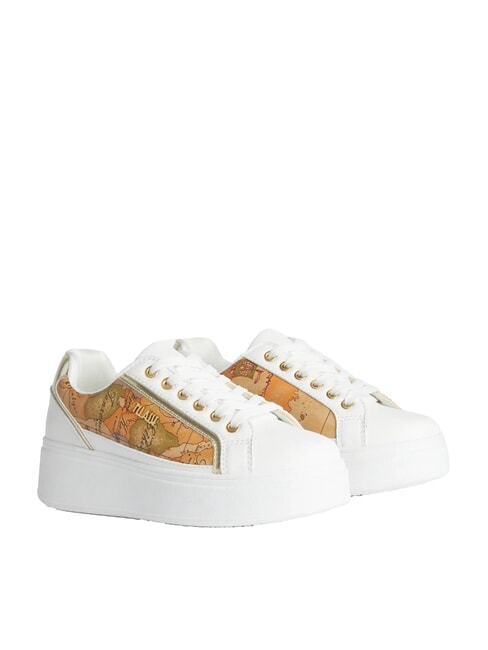 ALVIERO MARTINI PRIMA CLASSE GEO Plateau-Sneaker mit Logo Weiß - Damenschuhe