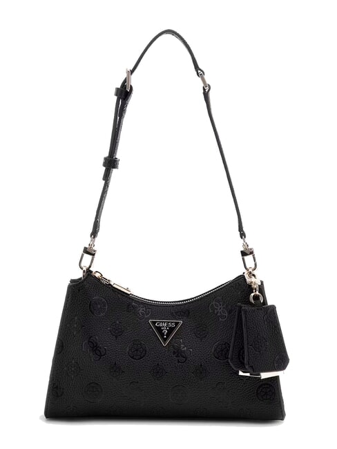 GUESS CRESIDIA II Umhängetasche mit Reißverschluss schwarzes Logo - Damentaschen