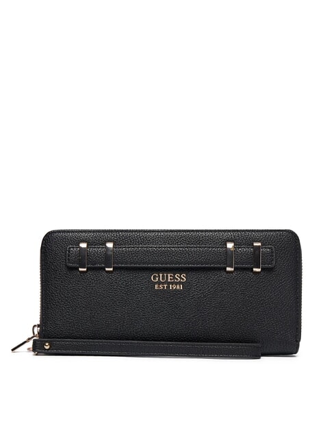 GUESS GREGORIA Große Geldbörse mit Rundum-Reißverschluss und Handgelenksschlaufe SCHWARZ - Brieftaschen Damen