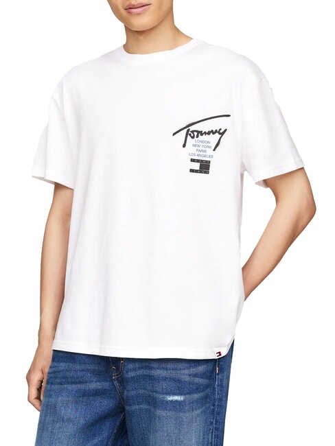 TOMMY HILFIGER TH JEANS City Baumwoll-T-Shirt Weiß - Herren-T-Shirts
