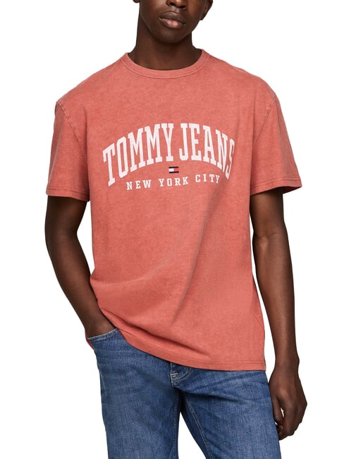 TOMMY HILFIGER TH JEANS N.Y. City Baumwoll-T-Shirt Regattarot - Herren-T-Shirts