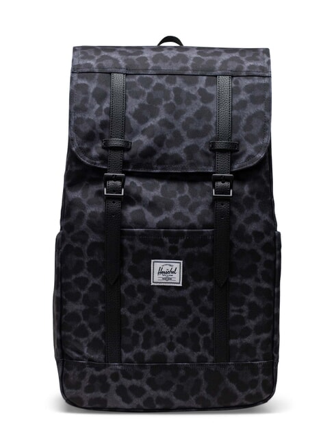 HERSCHEL RETREAT Rucksack Digi Leopard schwarz - Rucksäcke für Schule &amp; Freizeit