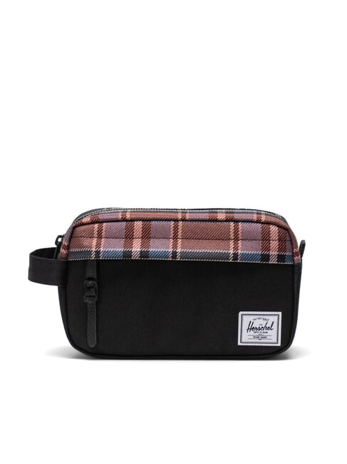 HERSCHEL CHAPTER Kosmetikkoffer schwarzes Winterkaro - Beauty-Case