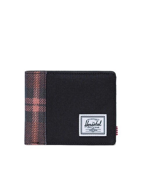 HERSCHEL ROY Geldbörse schwarzes Winterkaro - Brieftaschen Herren