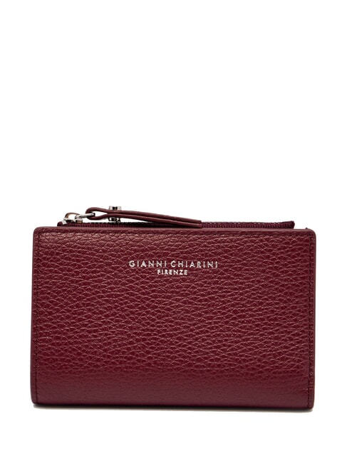 GIANNI CHIARINI GRANA DOLLARO  Kleine Lederbrieftasche Weinbeere - Brieftaschen Damen