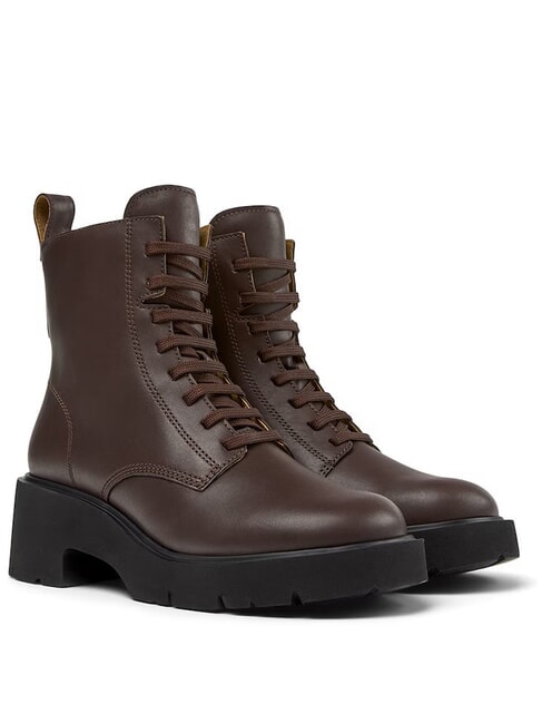 CAMPER MILAH Stiefeletten aus Leder dunkelbraun - Damenschuhe