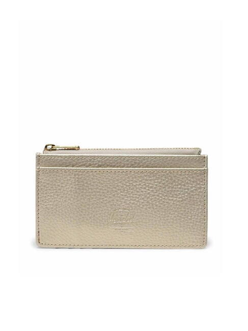 HERSCHEL OSCAR Flaches Kartenetui mit Reißverschluss gold metallic - Brieftaschen Damen