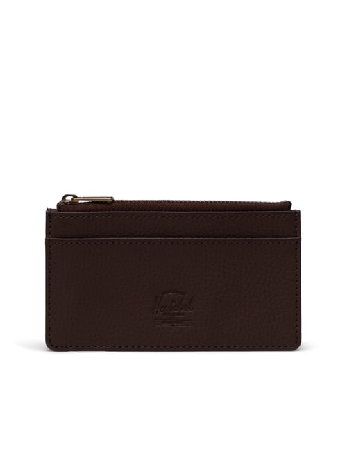 HERSCHEL OSCAR Flaches Kartenetui mit Reißverschluss Zichorienkaffee - Brieftaschen Damen