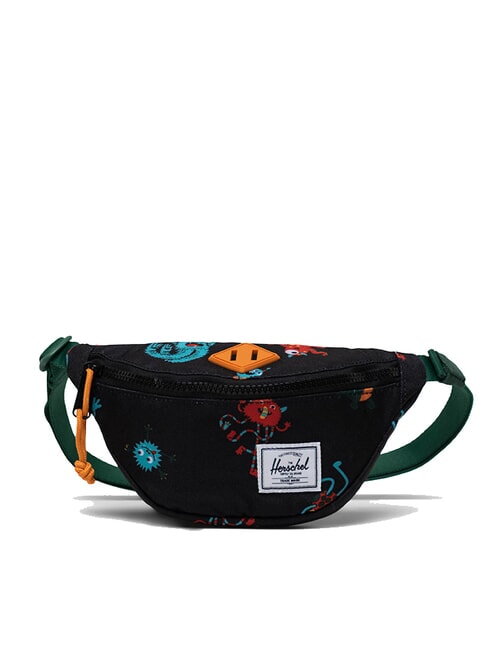 HERSCHEL HERITAGE Beutel mit Namensschild Monstertanz schwarz - Hüfttaschen