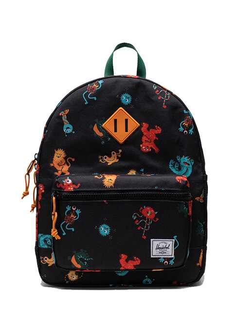 HERSCHEL HETITAGE YOUTH Rucksack Monstertanz schwarz - Rucksäcke für Schule &amp; Freizeit