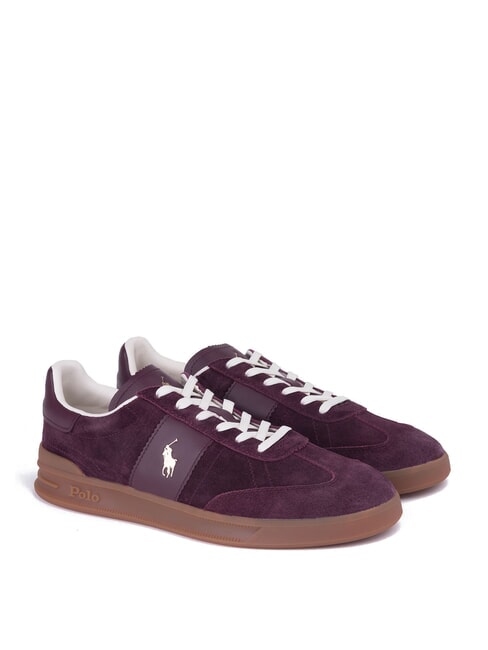RALPH LAUREN HERITAGE AERA Sneakers aus Wildleder Harvard-Wein - Herrenschuhe