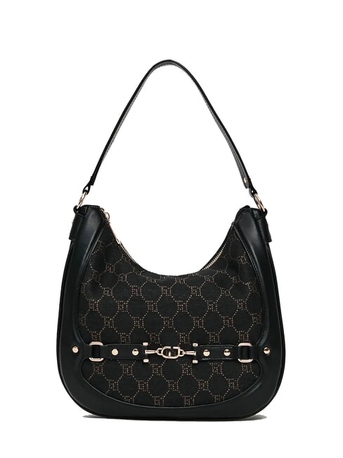 GAUDÌ NEW DIAZ Hobo-Tasche mit Jacquard-Logo SCHWARZ - Damentaschen