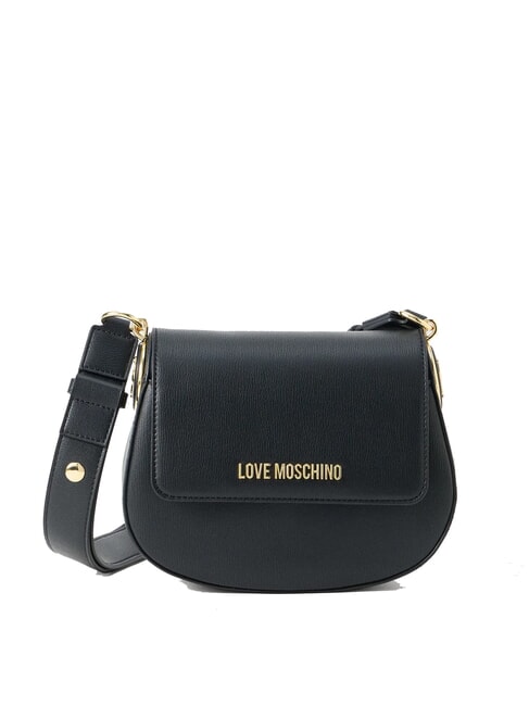 LOVE MOSCHINO CHUNKY TAB Umhängetasche mit Überschlag Schwarz - Damentaschen