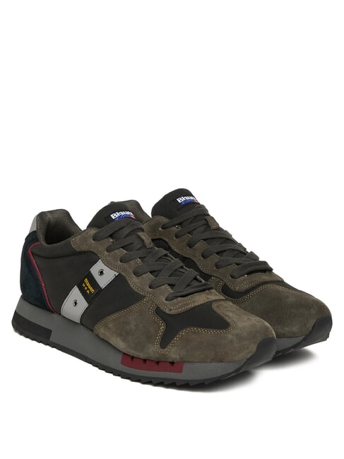 BLAUER QUEENS  Herren-Sneaker schwarz/militärisch - Herrenschuhe