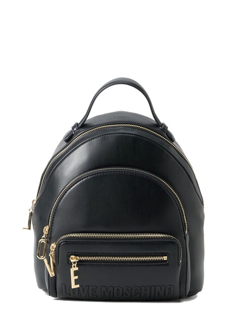 LOVE MOSCHINO ZIPLINE Runder Rucksack mit Tasche Schwarz - Damentaschen