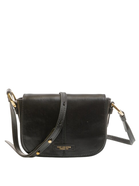 THE BRIDGE FAENTINA FAENTINA Mini-Postbotin aus Leder Schwarzes Gold - Damentaschen