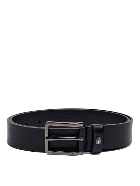 TOMMY HILFIGER OLIVER Ledergürtel Made in Italy Schwarz - Gürtel
