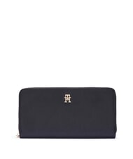 TOMMY HILFIGER TH ICON Geldb&ouml;rse mit Rundum-Rei&szlig;verschluss Schwarz - Brieftaschen Damen - 1