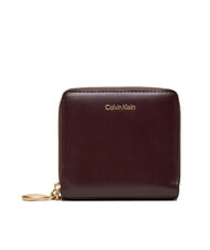 CALVIN KLEIN ENGRAVED  Kleine Lederbrieftasche Karamellbonbon - Brieftaschen Damen - 1