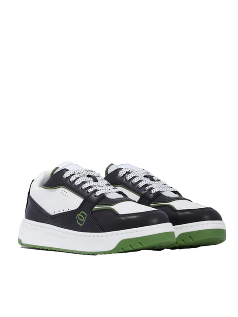 PIQUADRO URBAN  Turnschuhe schwarz/weiß/grün - Herrenschuhe