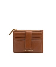 COCCINELLE METALLIC SOFT Flache Geldb&ouml;rse aus strukturiertem Leder - Brieftaschen Damen