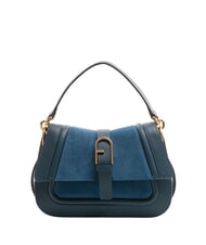 FURLA FLOW Kleine Ledertasche mit Schultergurt grau-blaue T&ouml;ne - Damentaschen - 1