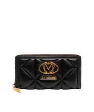LOVE MOSCHINO EMBOSSED Gro&szlig;e Geldb&ouml;rse mit Rundum-Rei&szlig;verschluss Schwarz - Brieftaschen Damen - 1