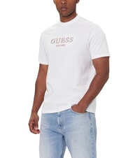 GUESS EMBROIDERY Baumwoll-T-Shirt purwei&szlig; - Herren-T-Shirts - 1