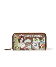 BRACCIALINI CARTOLINE MEXICO Gro&szlig;e Geldb&ouml;rse mit Rundum-Rei&szlig;verschluss - Brieftaschen Damen