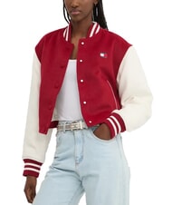 TOMMY HILFIGER TH JEANS Kurze Jacke aus Wollmischung Regattarot - Damenjacken - 1