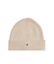 TOMMY HILFIGER TH FLAG Baumwoll-Beanie-M&uuml;tze mit Umschlag - M&uuml;tzen/H&uuml;te