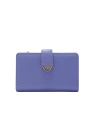 COCCINELLE DEW Mittelgro&szlig;e Brieftasche aus geh&auml;mmertem Leder Blau - Brieftaschen Damen - 1