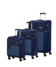 AMERICAN TOURISTER SKY SURFER Set mit 3 erweiterbaren Trolleys: Kabine, mittel und gro&szlig; - Trolleyset