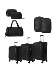 AMERICAN TOURISTER BLAZING RIDE Set bestehend aus 3 Trolleys + Reisetasche + 2 Rucks&auml;cken + 2 Kosmetikkoffern - Trolleyset